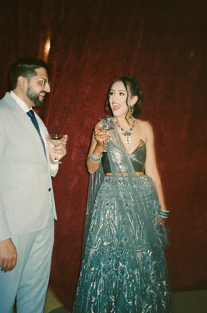 elegant couple party attire